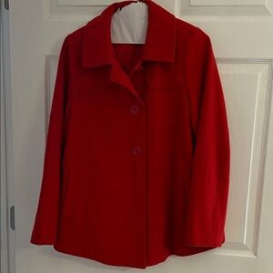 Old Navy Women's Red Pea Coat